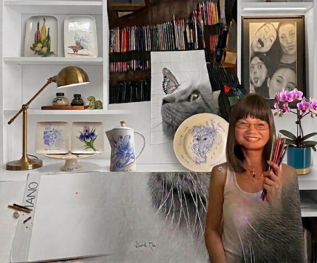 Quynh Mai in her studio