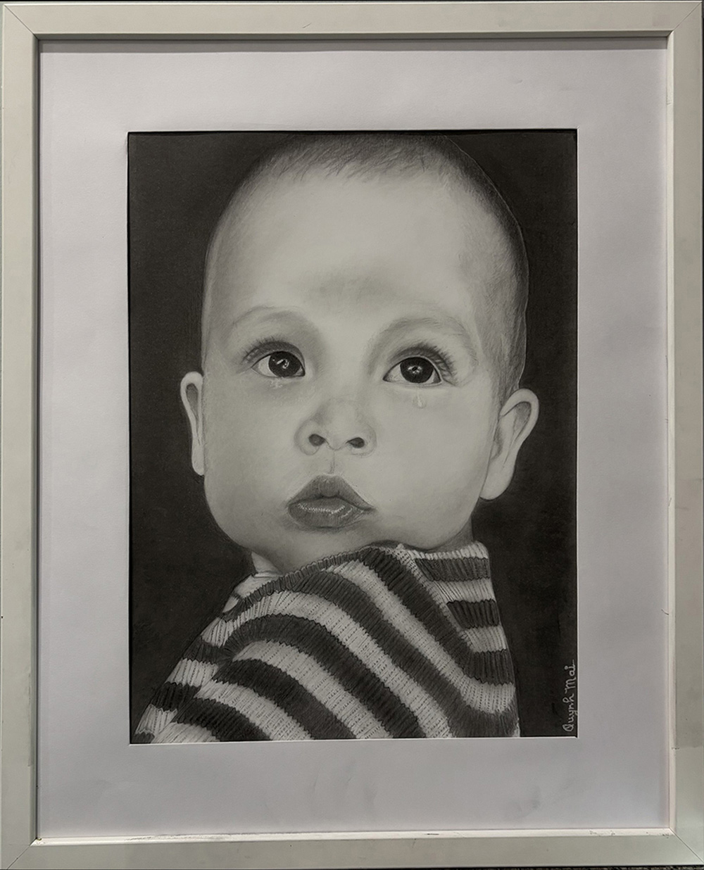 Finalized and framed drawing